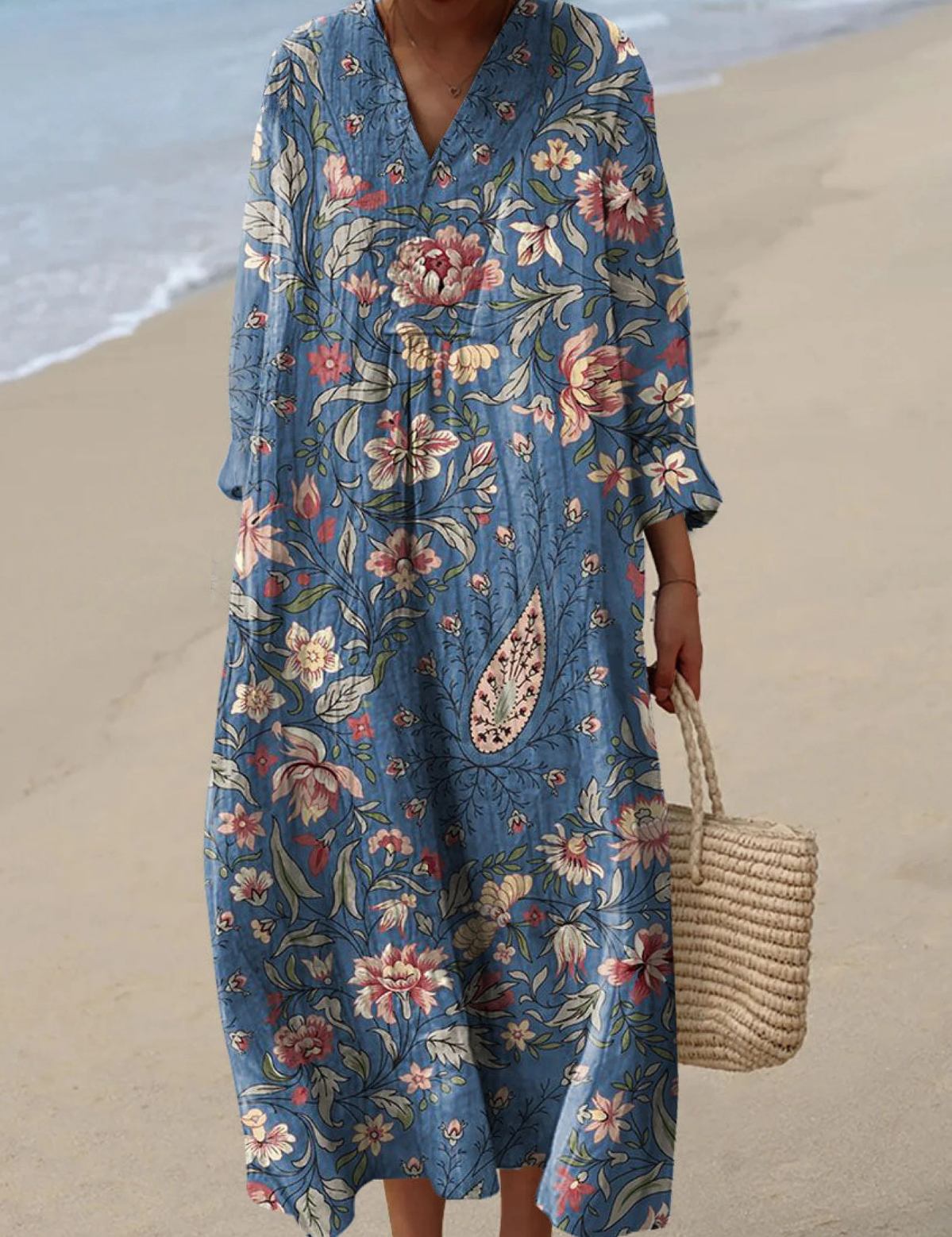 Soraya | Robe Printanière Aérée à Manches Longues