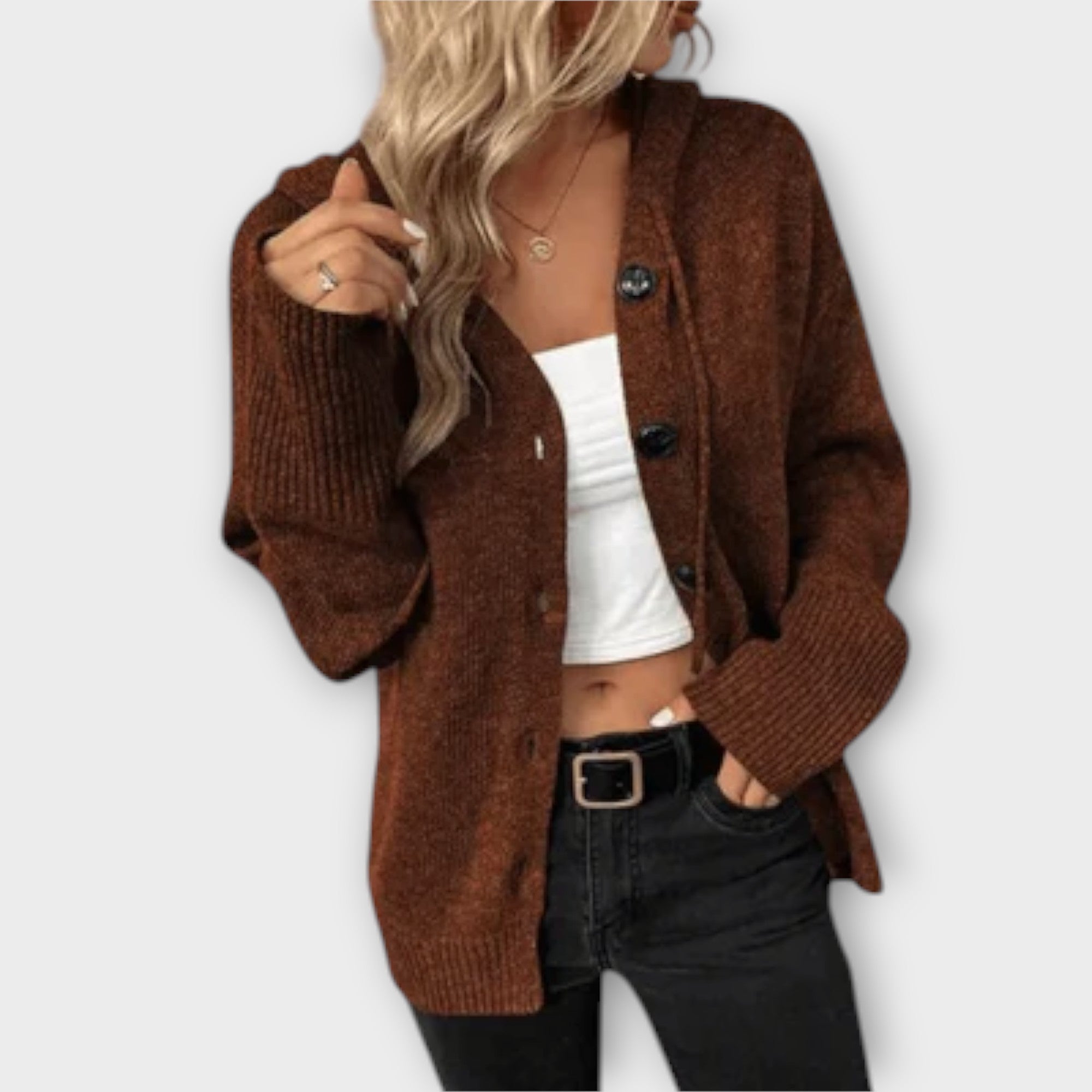 Brittan - Cardigan Tricoté avec Boutons