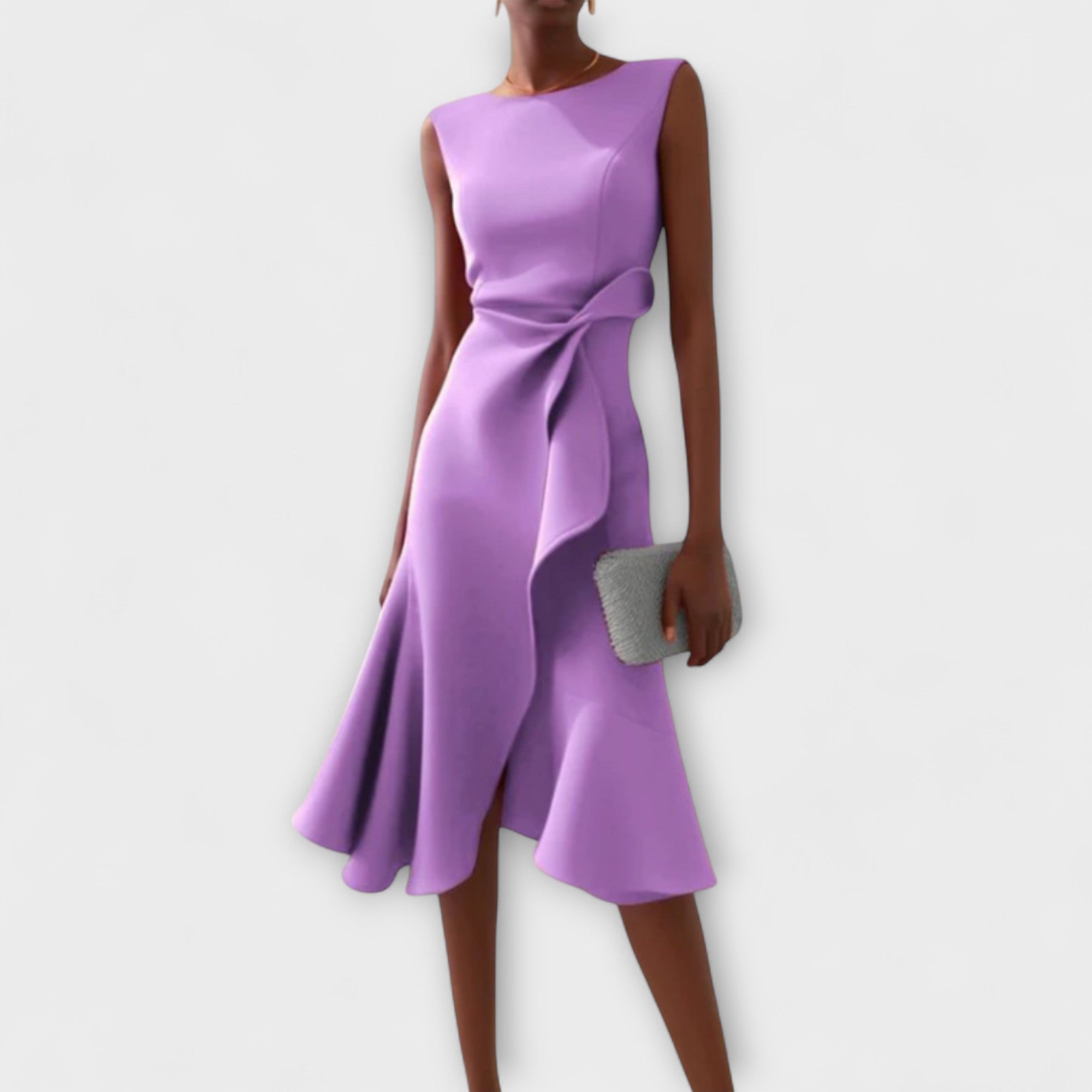 Claire™ | Robe midi élégante avec drapés