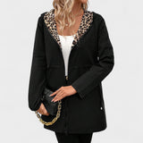 Evie | Veste réversible avec capuche et motif léopard