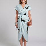 Cypress | Robe Midi Imprimé Botanique à Manches Papillon