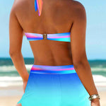 Dane - Bikini taille haute avec motif vif