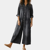Diana™ | Combinaison en denim vintage avec boutons