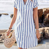 Maartje™ | Robe chemise d'été à rayures