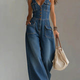 Sophie™ | Salopette en denim large