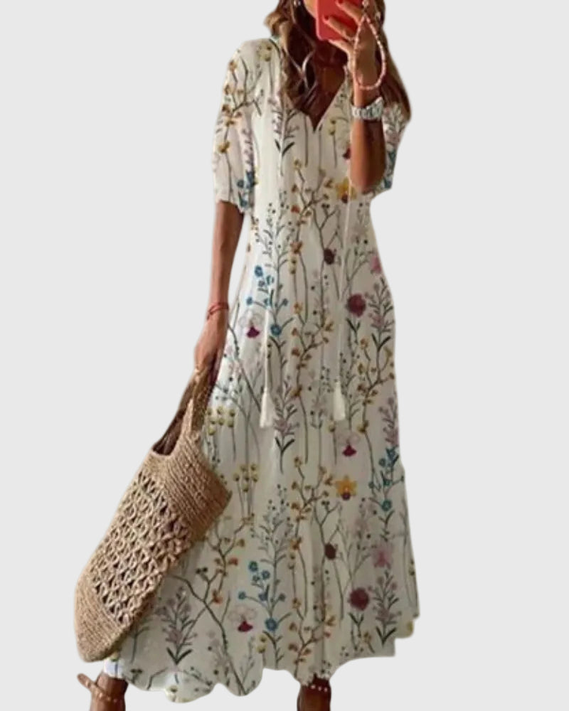 Amalia | Robe Maxi Vintage Bohème