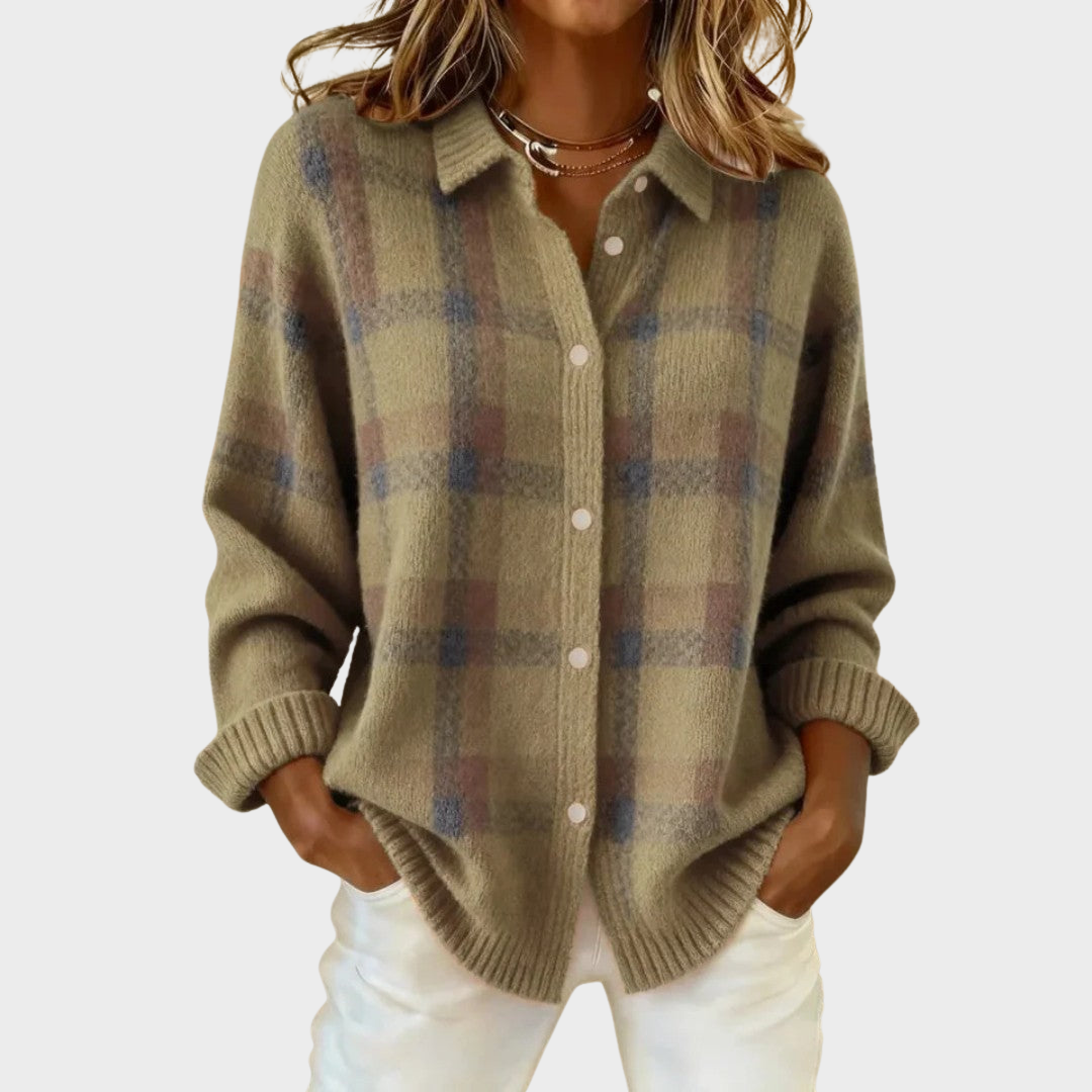 Mia | Cardigan en Maille à Rayures