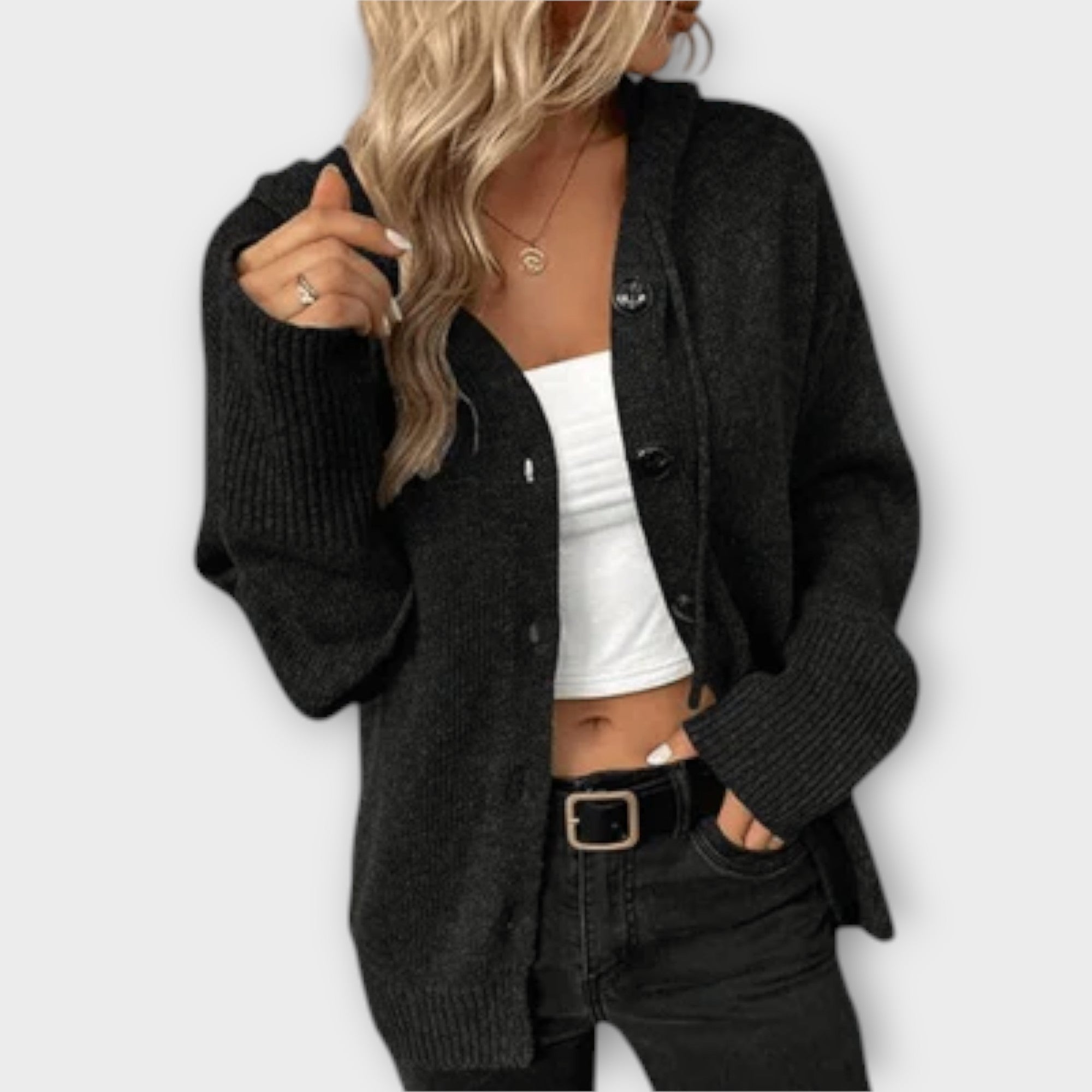 Brittan - Cardigan Tricoté avec Boutons