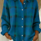 Anne | Cardigan gebürstete à carreaux