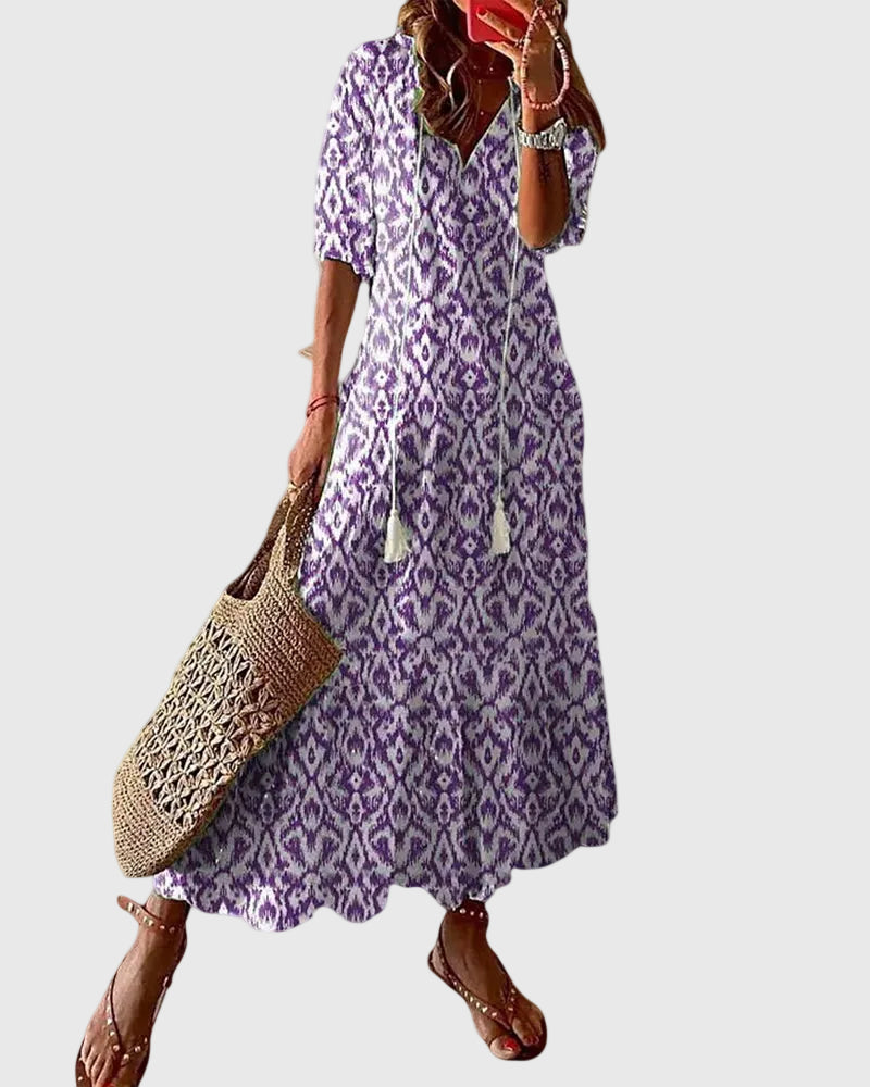 Amalia | Robe Maxi Vintage Bohème