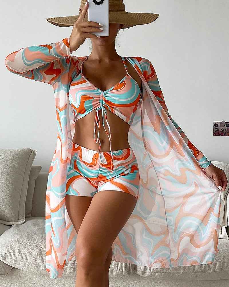 Laluna® | Ensemble de bikini 3 pièces avec imprimé