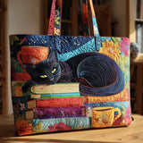 Sac Artisanale - Chat Noir Café et Livres