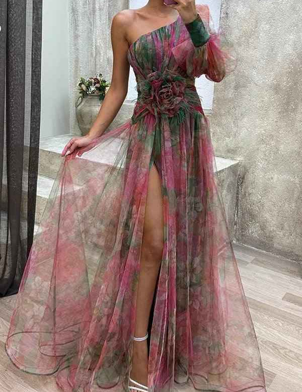 Grace | Robe Maxi Plissée Florale Évasion Estivale