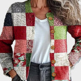 Sylvette™ - Cardigan à Carreaux
