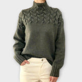 Eva - Pull Isolant avec Détail en Tricot de Corde