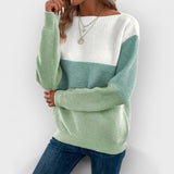 Clara | Pull Élégant en Patchwork de Trois Couleurs