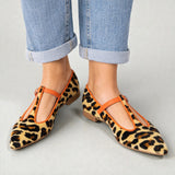Mocassins T-Strap Léopard Femme | Modernes Printemps 2026