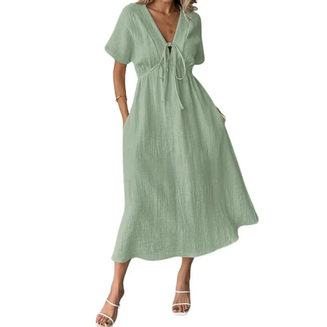 Inge™ | Robe maxi décontractée avec décolleté en V