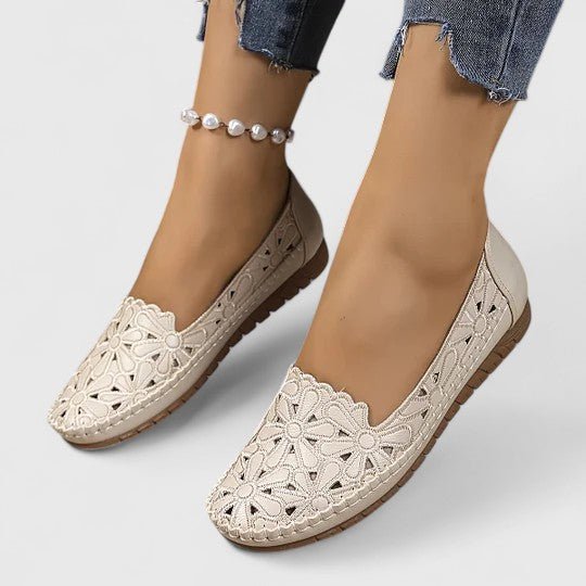 Ballerines Blanches à Aérations Femme | Élégantes Printemps Été