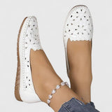 Ballerines Blanches à Aérations Femme | Élégantes Printemps Été