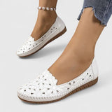 Ballerines Blanches à Aérations Femme | Élégantes Printemps Été