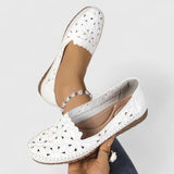 Ballerines Blanches à Aérations Femme | Élégantes Printemps Été
