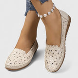 Ballerines Blanches à Aérations Femme | Élégantes Printemps Été