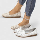 Ballerines Blanches à Aérations Femme | Élégantes Printemps Été