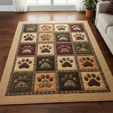 Autumn Harvest Love Paw Area Rug NCU0NT11533