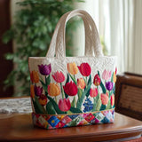 Sac Artisanal - Jardin de Tulipes Matelassé