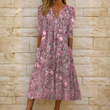 Constance | Robe Fluide Col V
