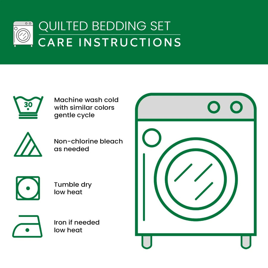 Cactus Sunset 3-Piece Quilted Bedding Set NCU0VL1072