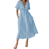 Inge™ | Robe maxi décontractée avec décolleté en V
