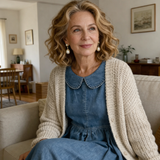 Clara™ | Robe en jean avec col Peter Pan