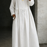 Clara™ | Robe en jean avec col Peter Pan