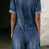 Maya™ | Salopette en denim avec décolleté en V