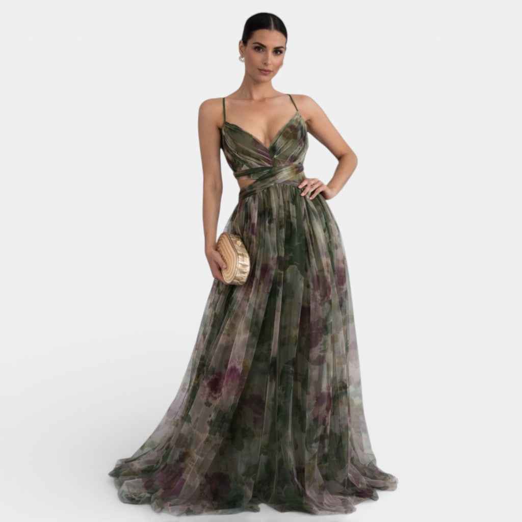 Giselle | Robe longue à imprimé floral