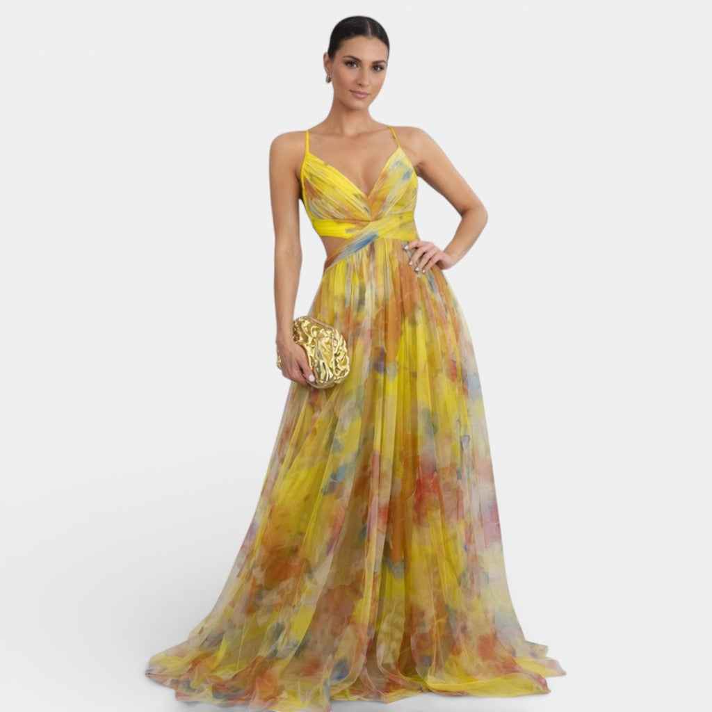Giselle | Robe longue à imprimé floral