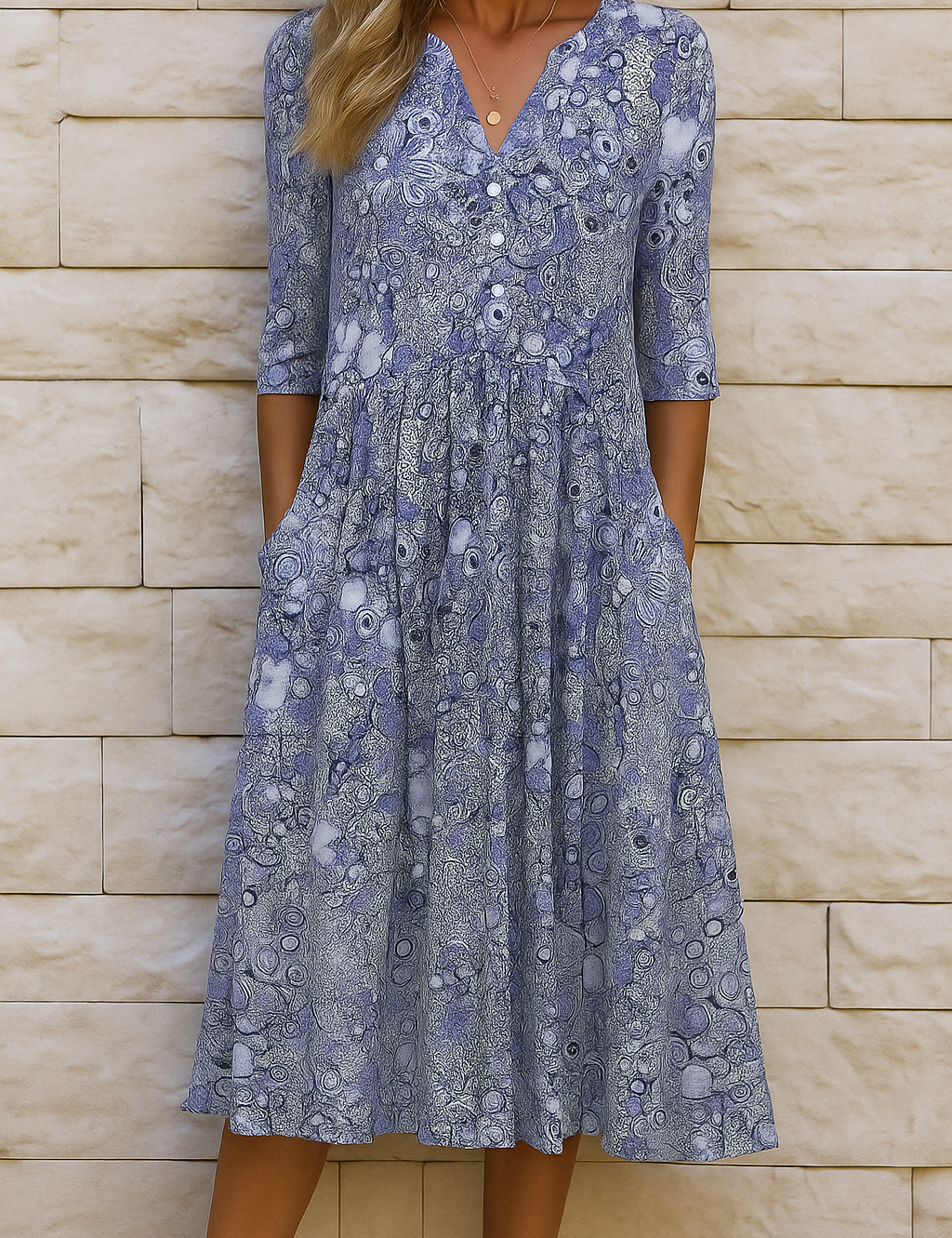 Constance | Robe Fluide Col V