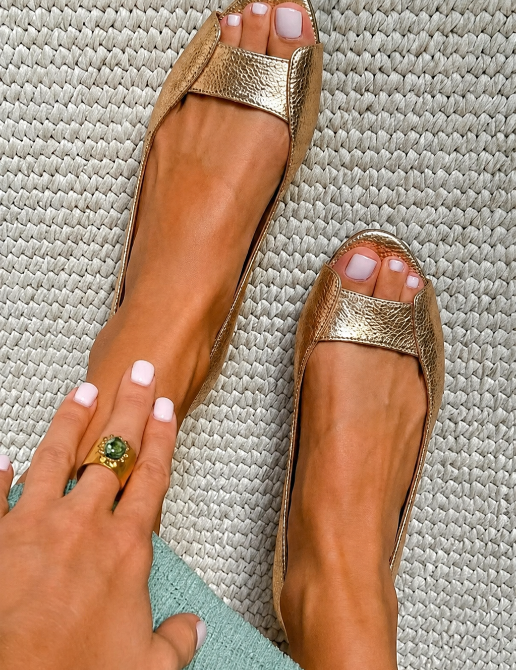 Adelina™ | Sandales Dorées Comfort Chic