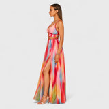 Elva™ | Élégante robe de soirée multicolore