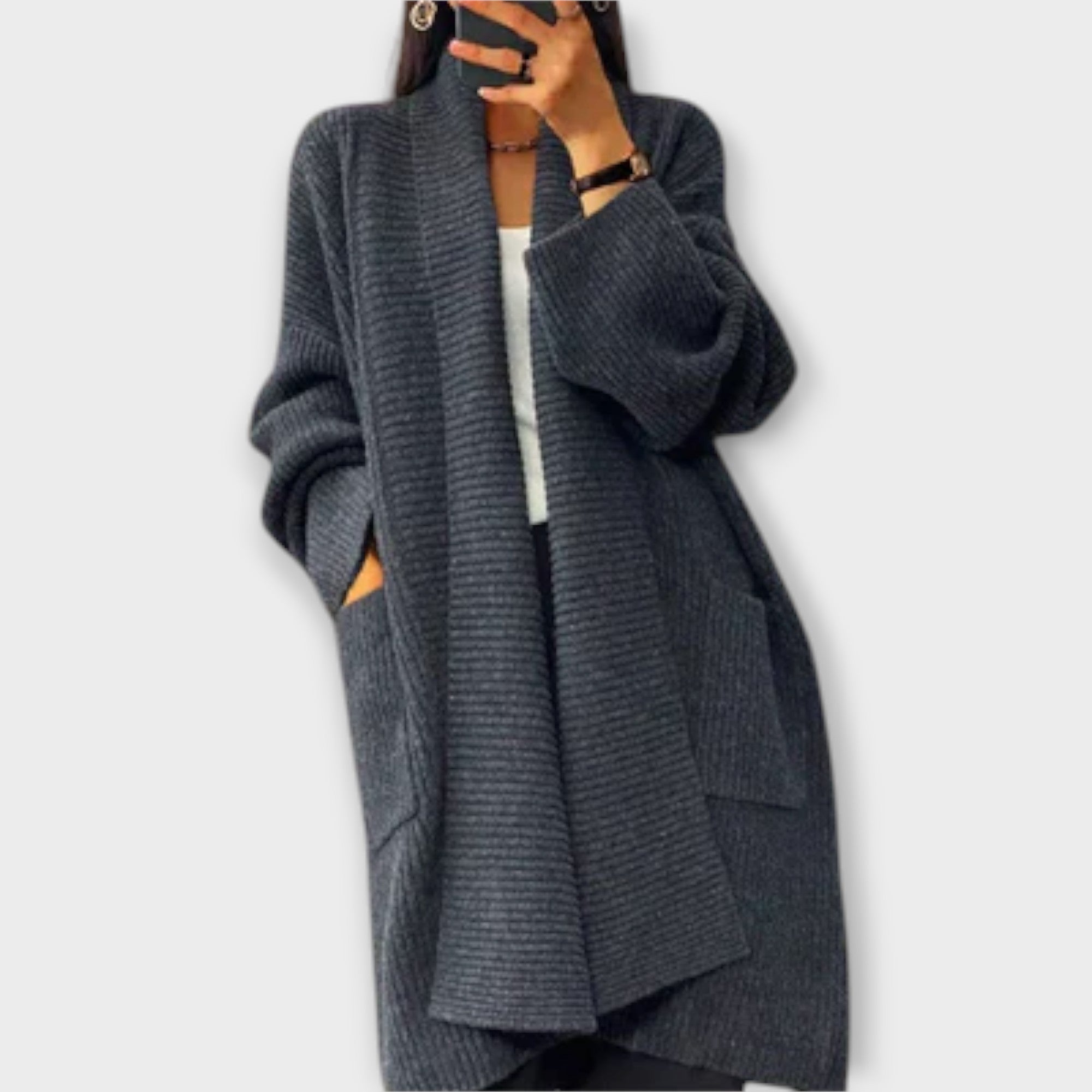 Euphemia - Cardigan Long en Maille