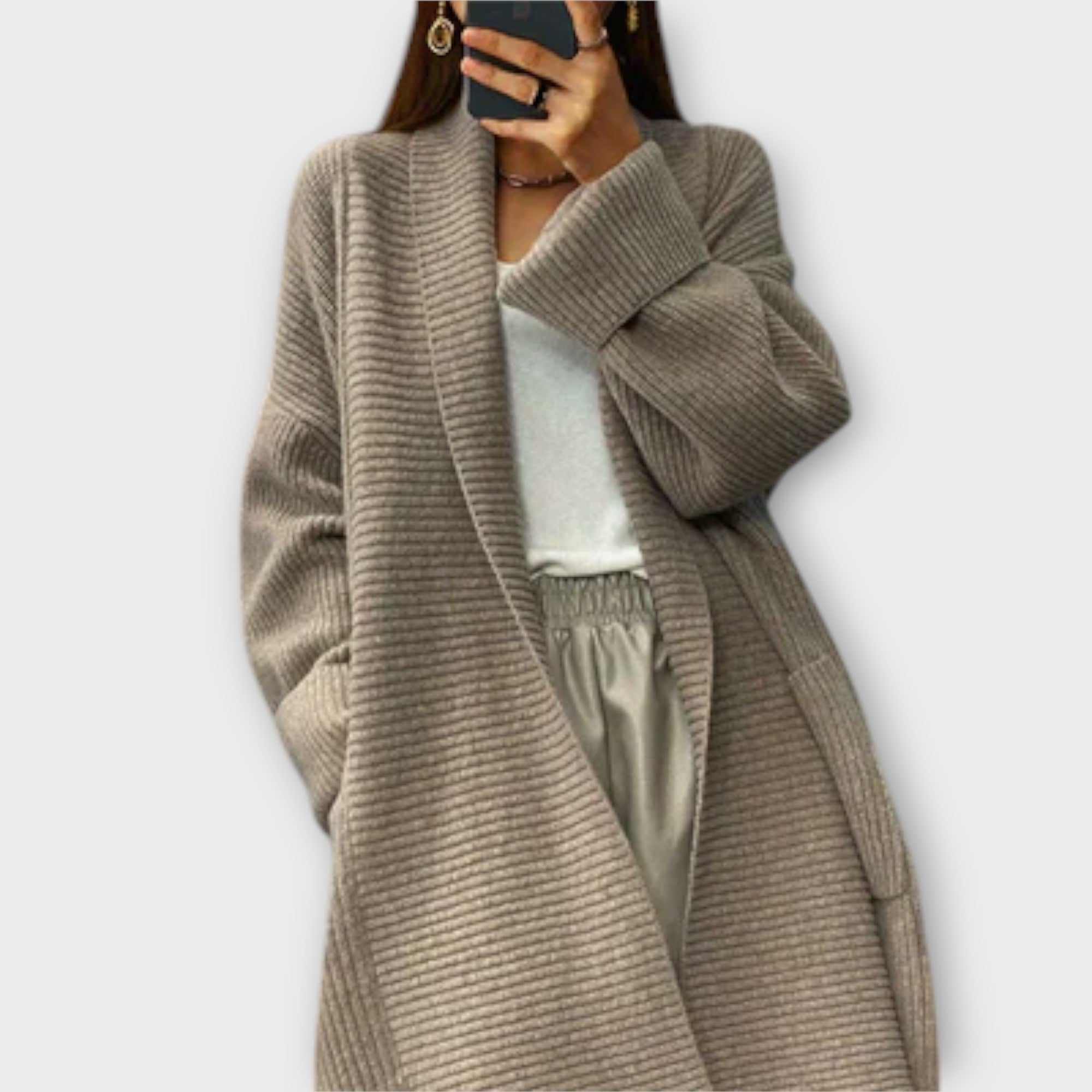 Euphemia - Cardigan Long en Maille