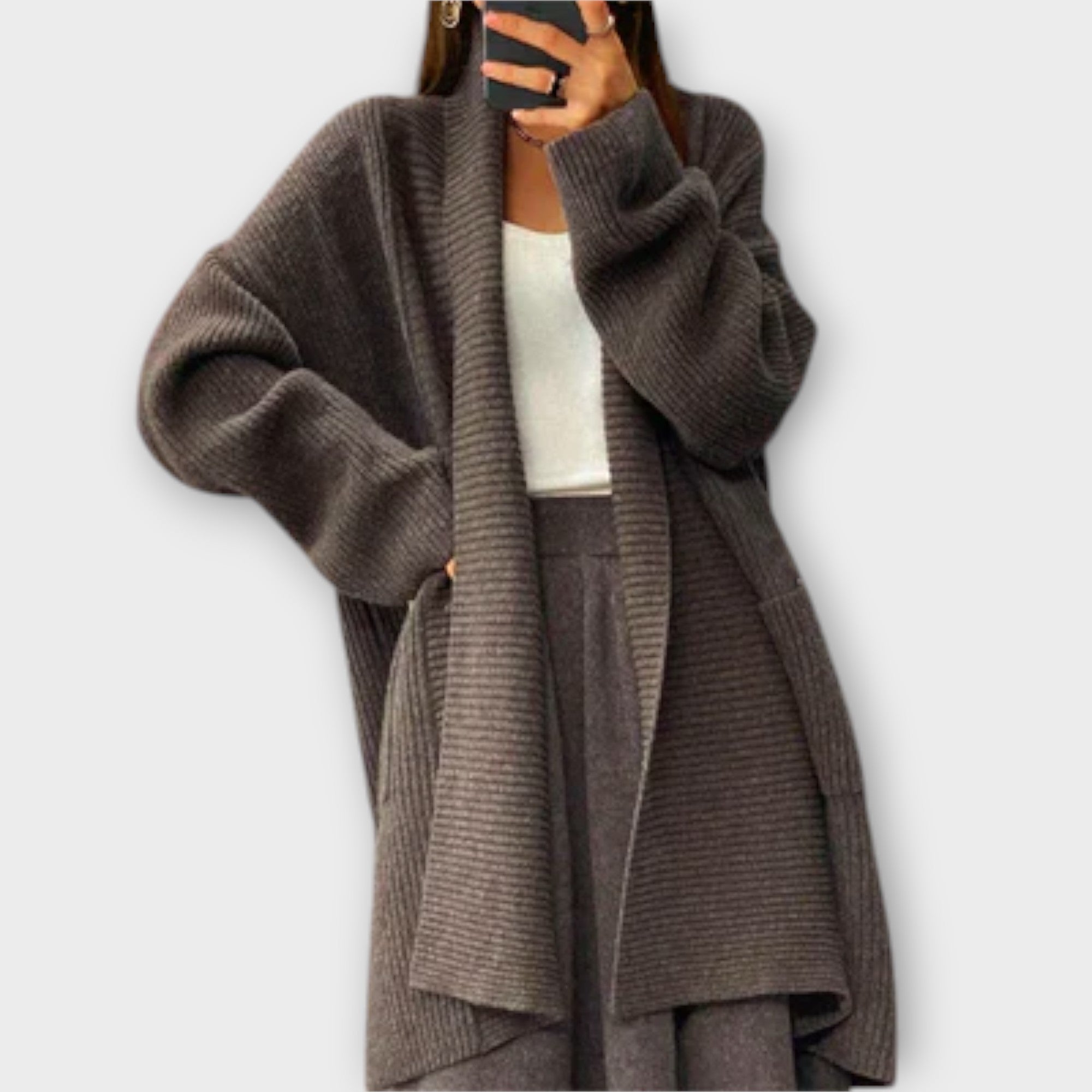 Euphemia - Cardigan Long en Maille