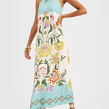 Ava | Robe midi sans manches avec imprimé floral Resort Sunshine