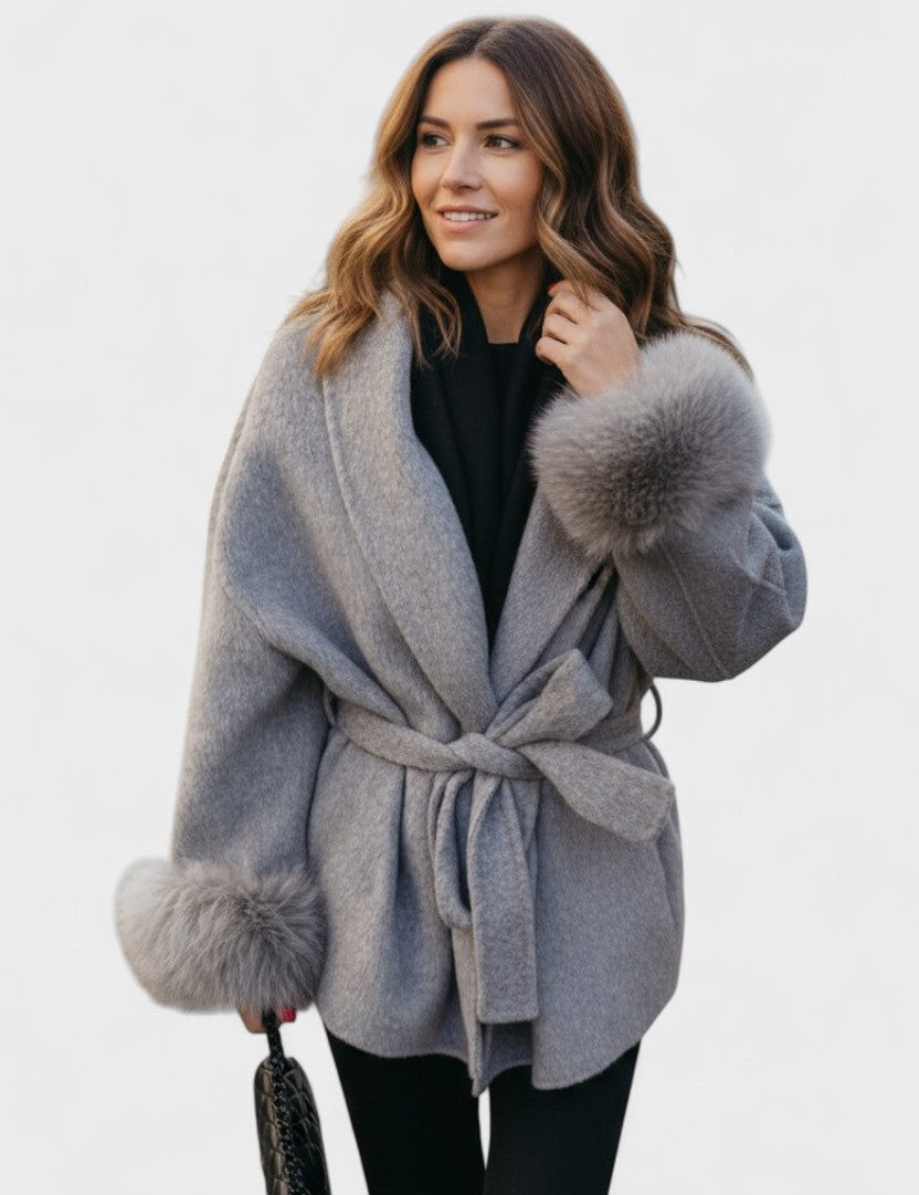 Dagmar™ | Manteau élégant avec fourrure écologique