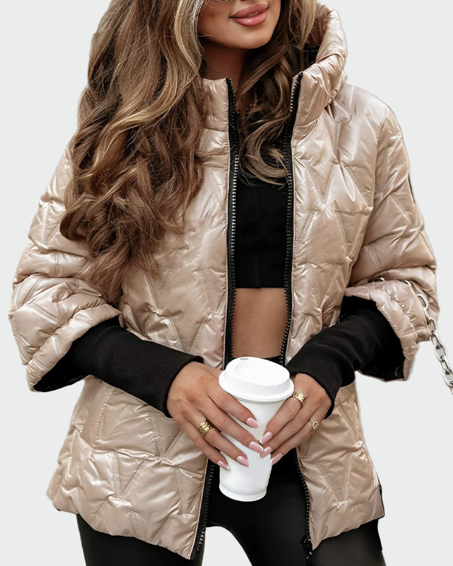 Ditte | Manteau en coton avec capuche
