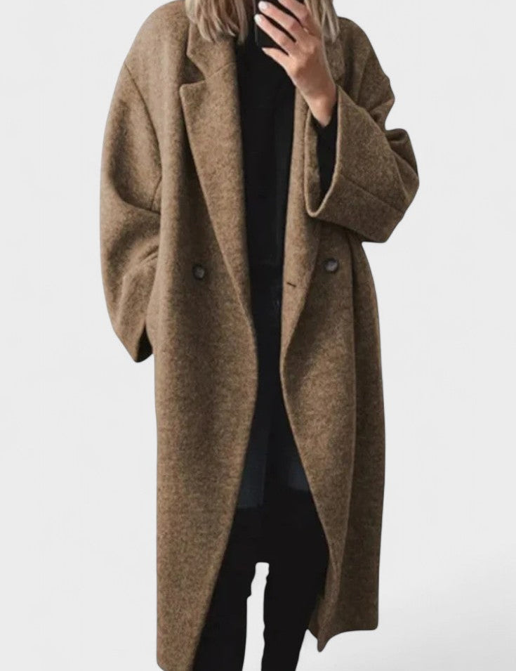 Ditte™ | Manteau long en laine au design intemporel