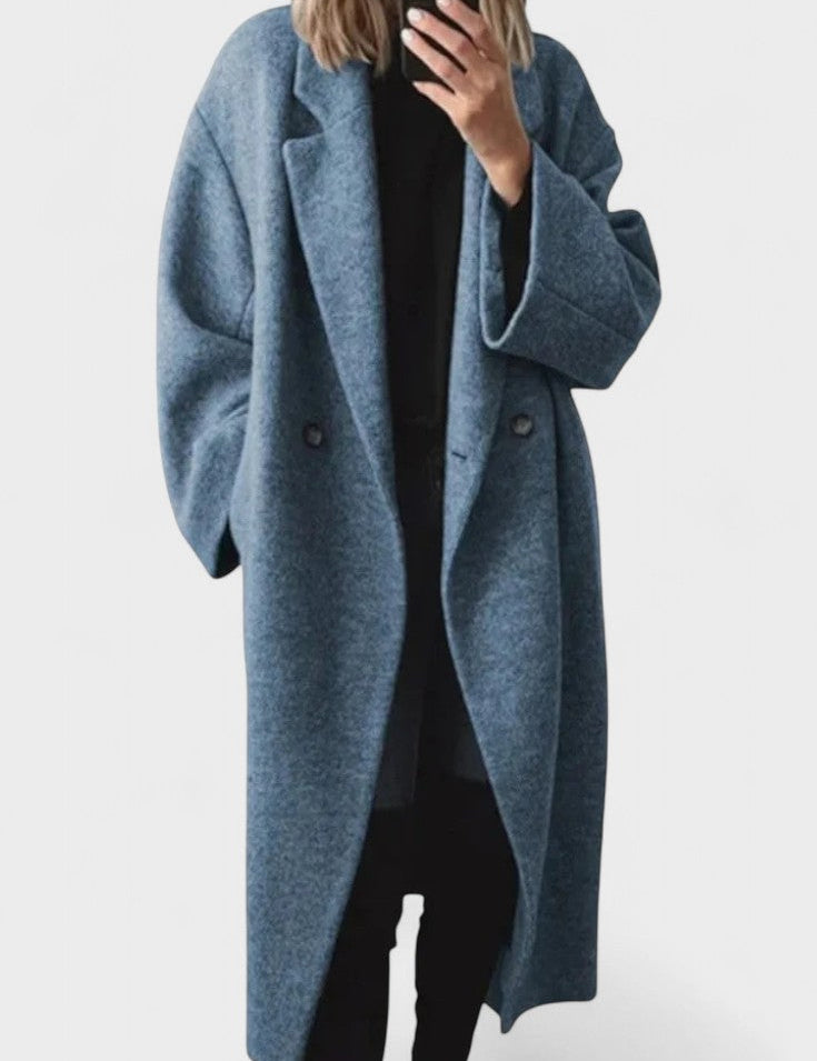 Ditte™ | Manteau long en laine au design intemporel