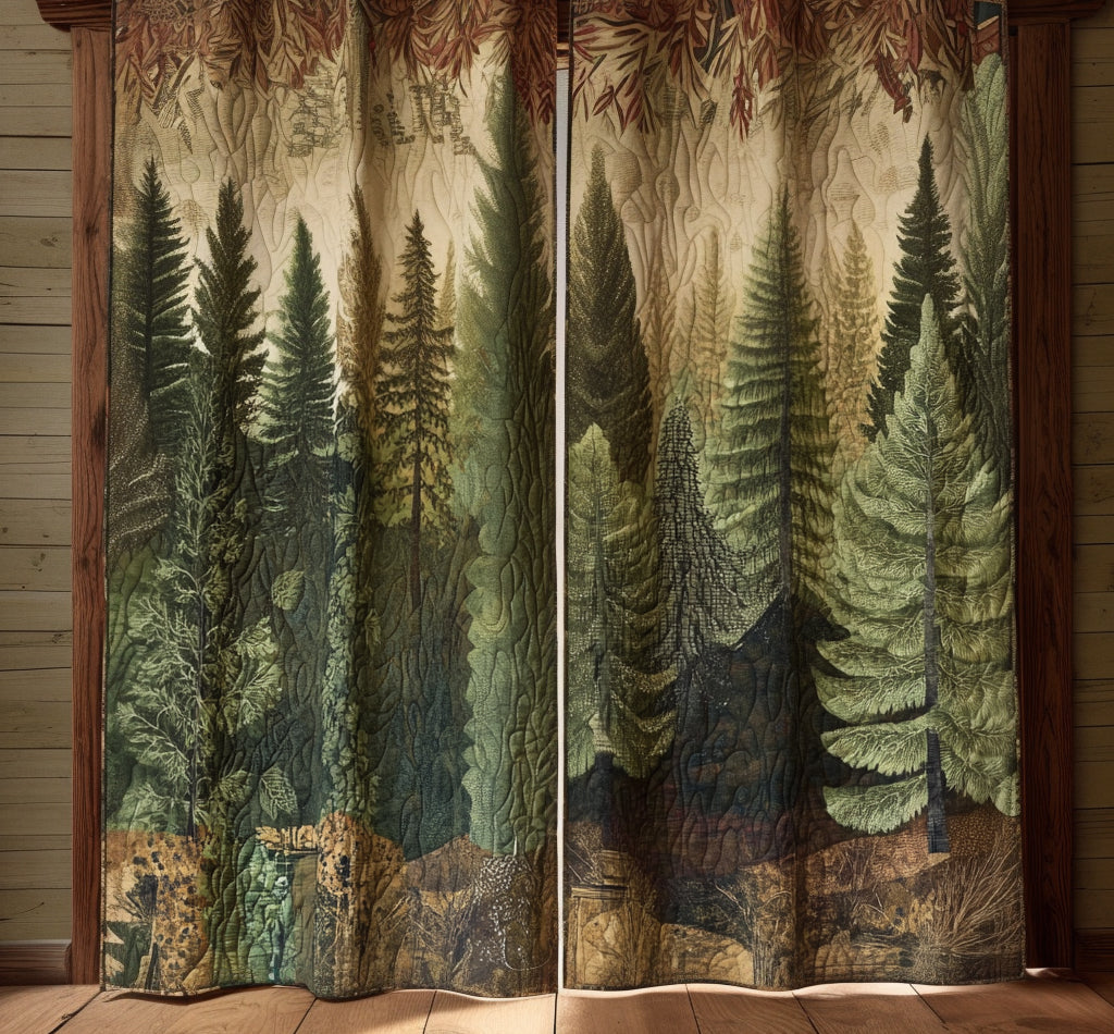 Forest Quilted Curtains NCU0VT331